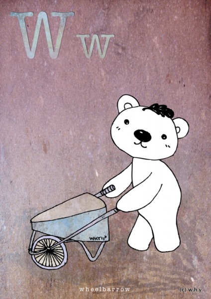 wheelbarrow bear