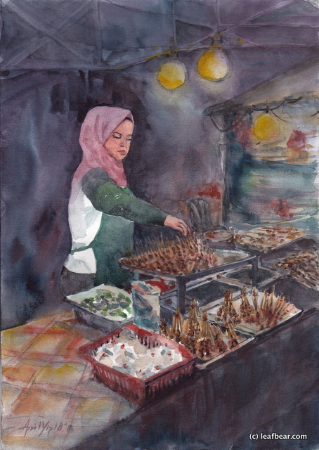 Satay Stall at Night Market